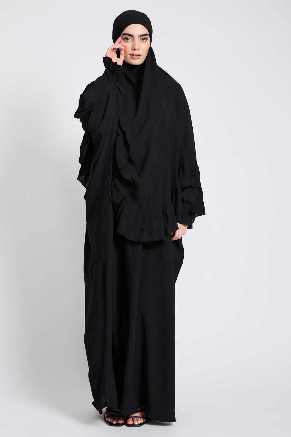Abaya with Khimar Set - Forest - Image 7
